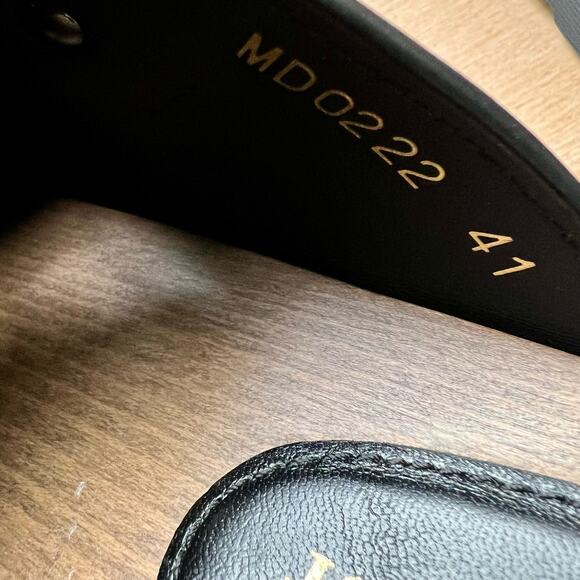 CHRISTIAN DIOR Diorquake Studded Clog EU 41 US 11 Black Buckle Lug Sole Mules - Picture 12 of 15